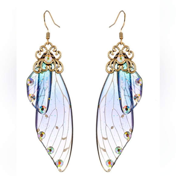Beautiful Fairy Wing Earrings - Picture 3 of 5